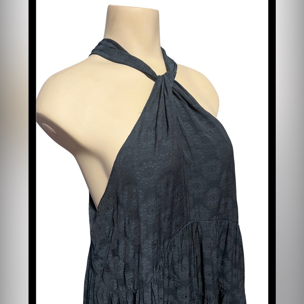 Anthropologie Dark Blue Halter Blouse - Picture 6 of 16